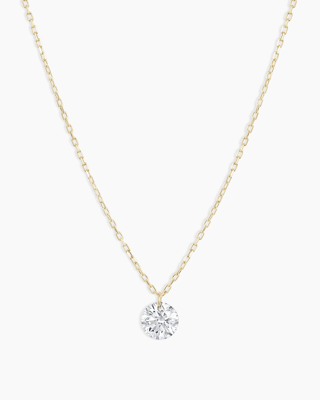 Floating Diamond Statement Necklace || option::18K Solid Gold