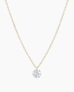 Floating Diamond Statement Necklace || option::18K Solid Gold