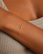 Diamond Pavé Alphabet Bracelet #V || option::14K Solid Gold, V