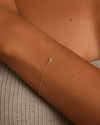 Diamond Pavé Alphabet Bracelet #Y || option::14K Solid Gold, Y