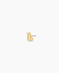 Zodiac Charm Stud -Capricorn || option::18K Gold Plated,Capricorn
