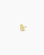 Zodiac Charm Stud -Capricorn || option::18K Gold Plated,Capricorn