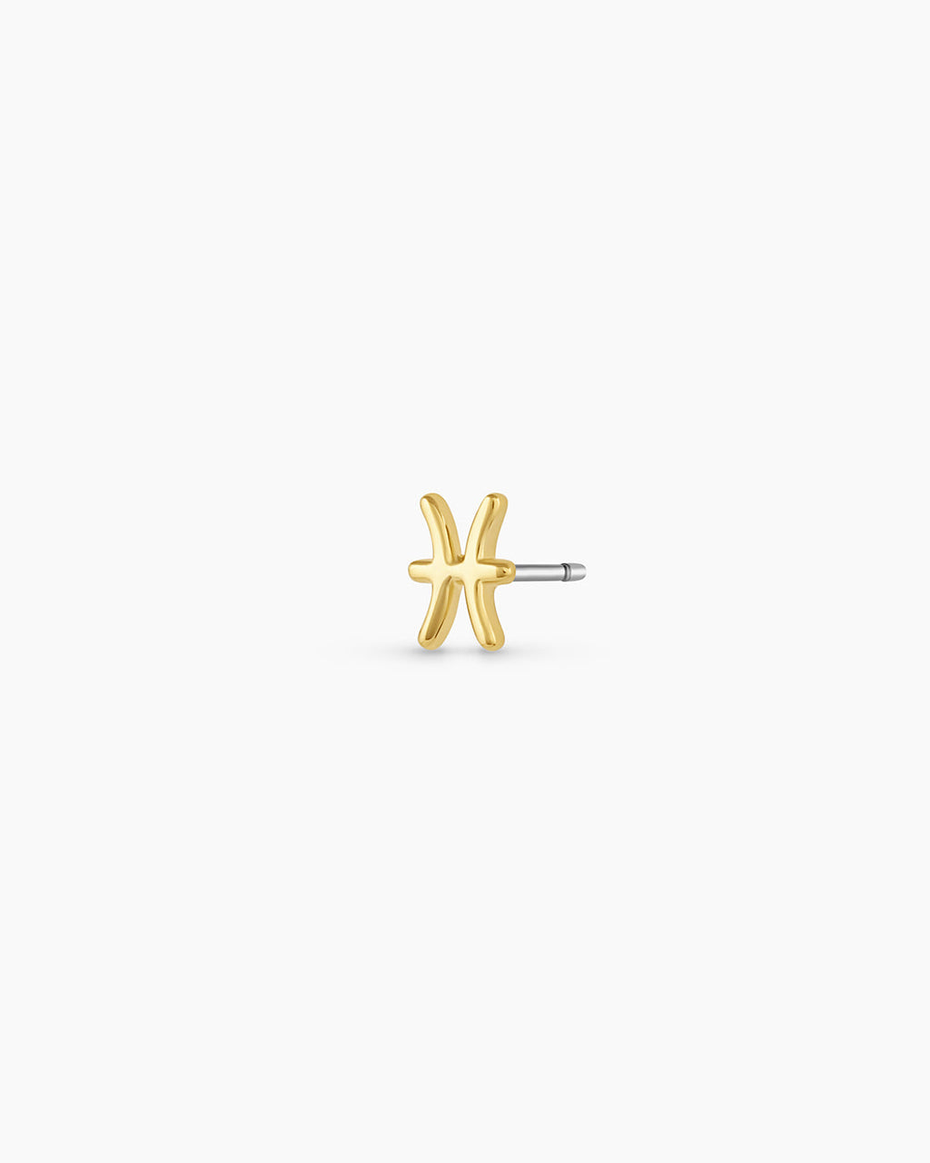 Zodiac Charm Stud - Pisces || option::18K Gold Plated, Pisces