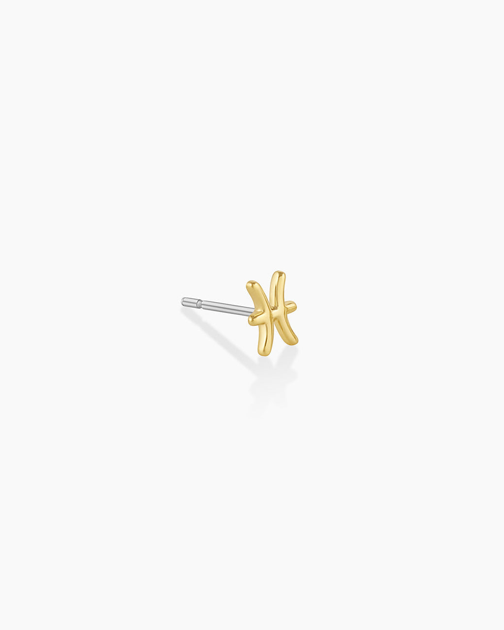 Zodiac Charm Stud - Pisces || option::18K Gold Plated, Pisces