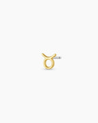 Zodiac Charm Stud - Taurus || option::18K Gold Plated, Taurus