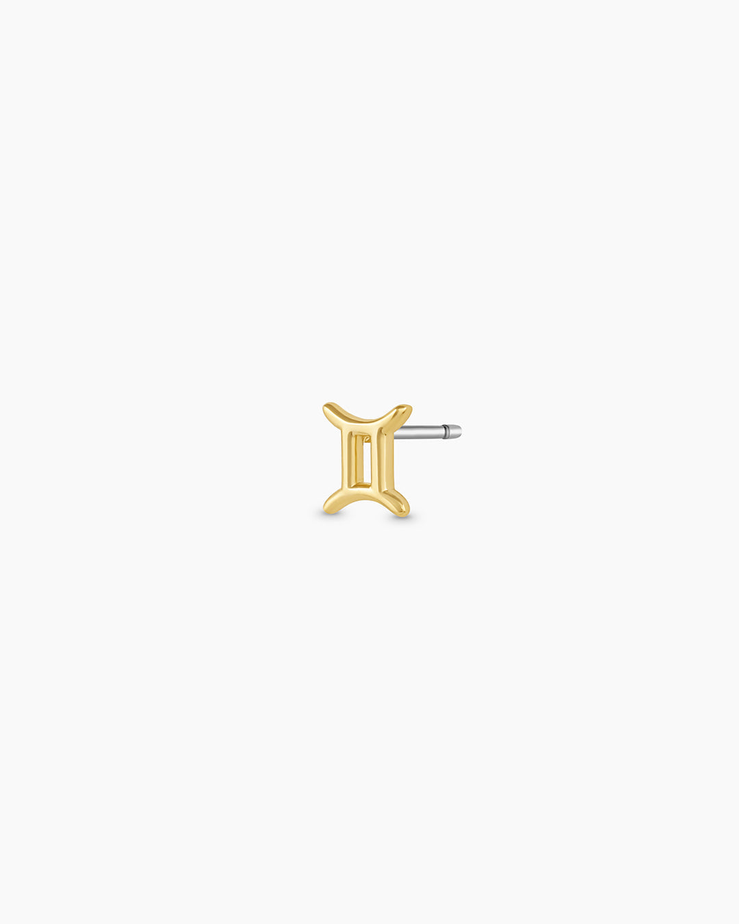 Zodiac Charm Stud - Gemini || option::18K Gold Plated, Gemini