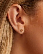Zodiac Charm Stud - Virgo || option::18K Gold Plated, Virgo