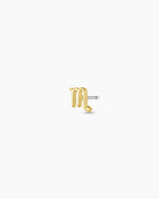 Zodiac Charm Stud - Scorpio || option::18K Gold Plated, Scorpio