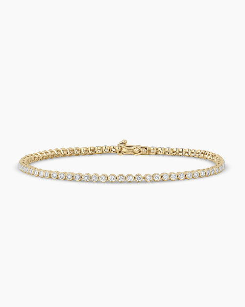 Classic Diamond Tennis Bracelet || option::14K Solid Gold