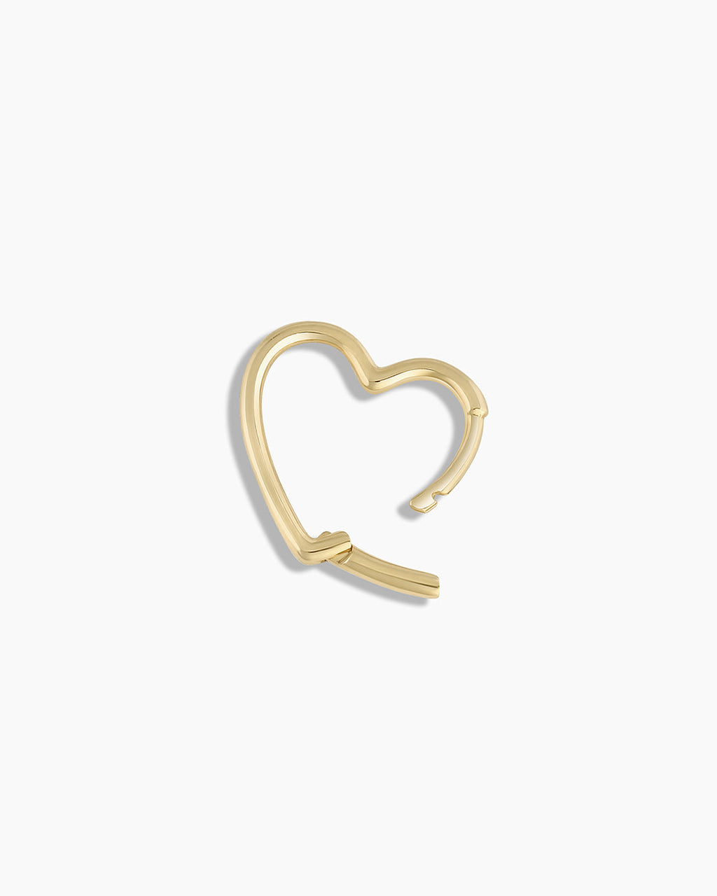 Open Heart Huggie || option::14K Solid Gold