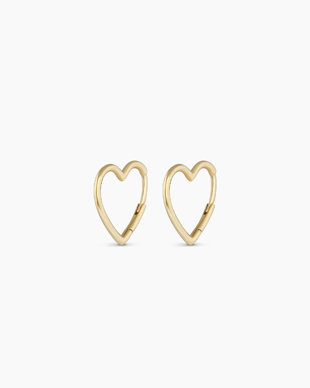 Open Heart Huggie || option::14K Solid Gold