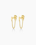 Tatum Chain Huggies || option::18K Gold Plated
