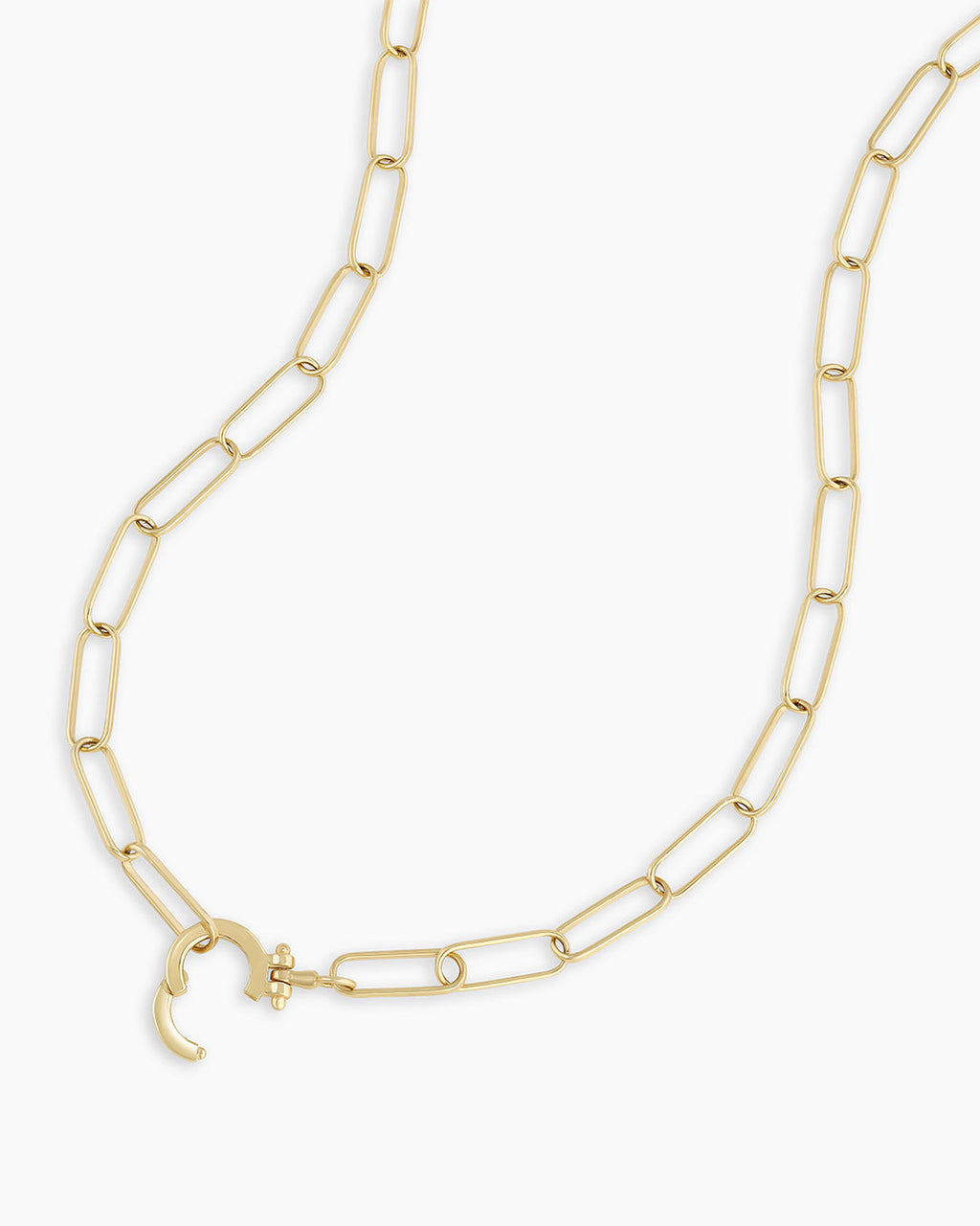 Woman wearing Parker Necklace || option::14K Solid Gold
