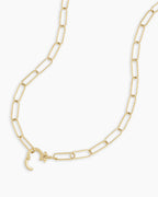 Woman wearing Parker Necklace || option::14K Solid Gold