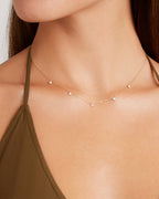 Diamond Pavé Flutter NecklaceDiamond Necklace || option::14K Solid Gold