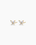 Opal Butterfly Stud Butterfly Earrings || option::14K Solid Gold