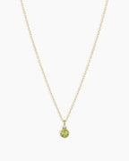Peridot Birthstone Necklace August Birthstone Necklace  || option::14K Solid Gold, Peridot - August