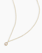 Pearl Birthstone Necklace June Birthstone Necklace  || option::14K Solid Gold, Pearl - June