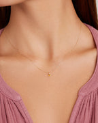 Citrine Birthstone Necklace November Birthstone Necklace  || option::14K Solid Gold, Citrine - November