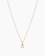 Opal Birthstone Necklace October Birthstone Necklace  || option::14K Solid Gold, Opal - October