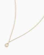 Opal Birthstone Necklace October Birthstone Necklace  || option::14K Solid Gold, Opal - October