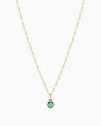 Emerald Birthstone Necklace Birthstone Necklace  || option::14K Solid Gold, Emerald - May