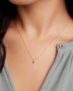 Emerald Birthstone Necklace Birthstone Necklace  || option::14K Solid Gold, Emerald - May