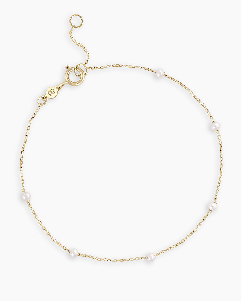 Pearl Newport Bracelet || option::14K Solid Gold, Pearl - June