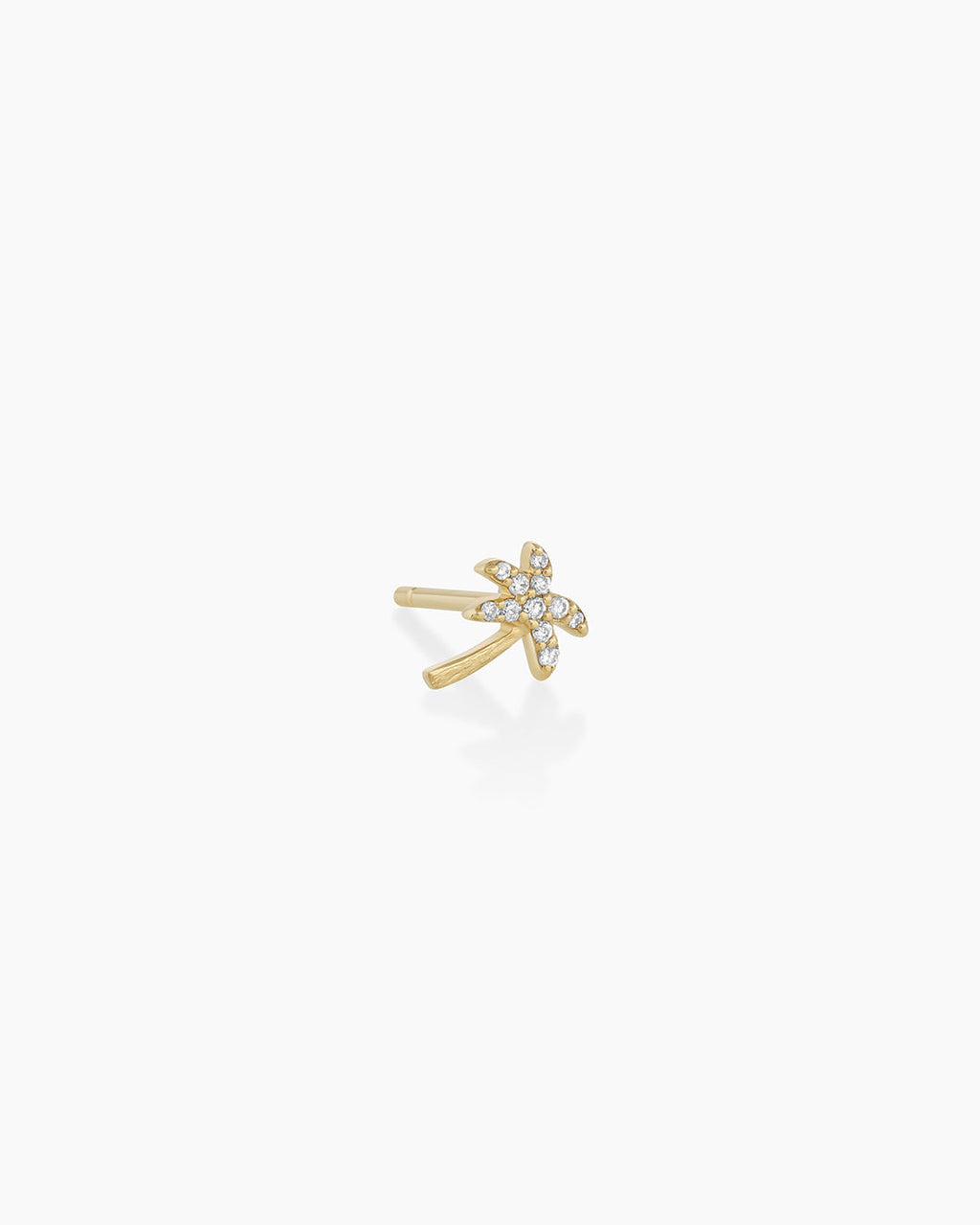 Diamond Palm Stud || option::14K Solid Gold