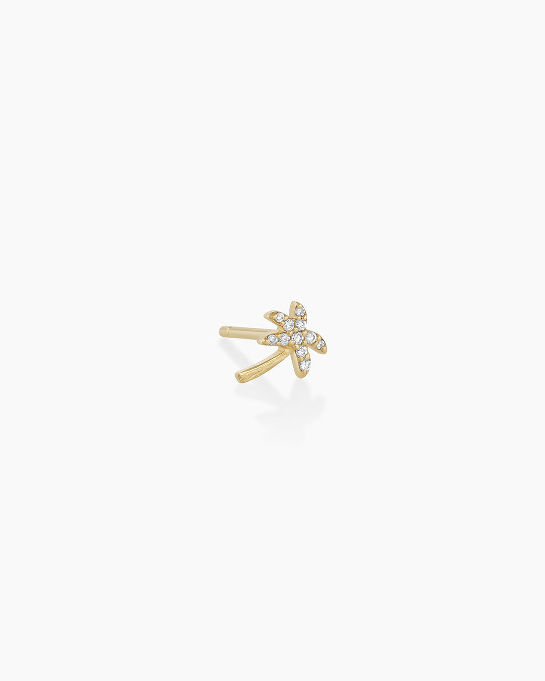 Diamond Palm Stud || option::14K Solid Gold