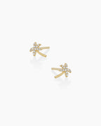 Diamond Palm Stud || option::14K Solid Gold