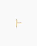 Woman wearing Rose Bar Stud || option::14K Solid Gold