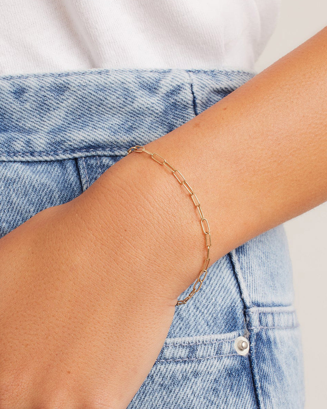 Parker Mini Bracelet || option::14K Solid Gold, 6.5 in.