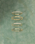 Woman wearing Rose Delicate Ring || option::14K Solid Gold