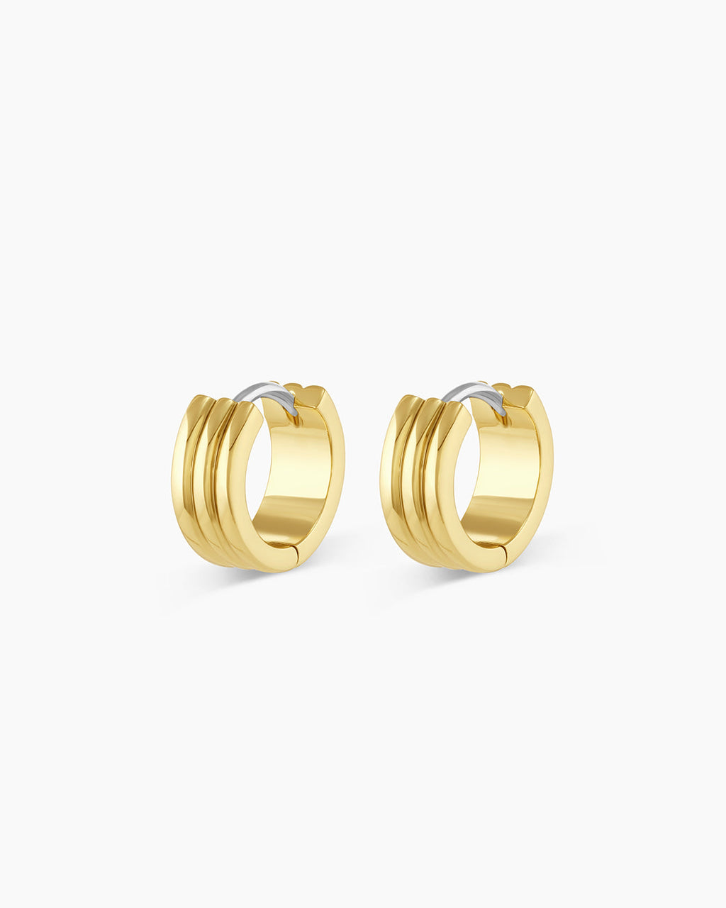 Reed Hoops || option::18K Gold Plated