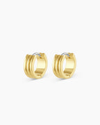 Reed Hoops || option::18K Gold Plated