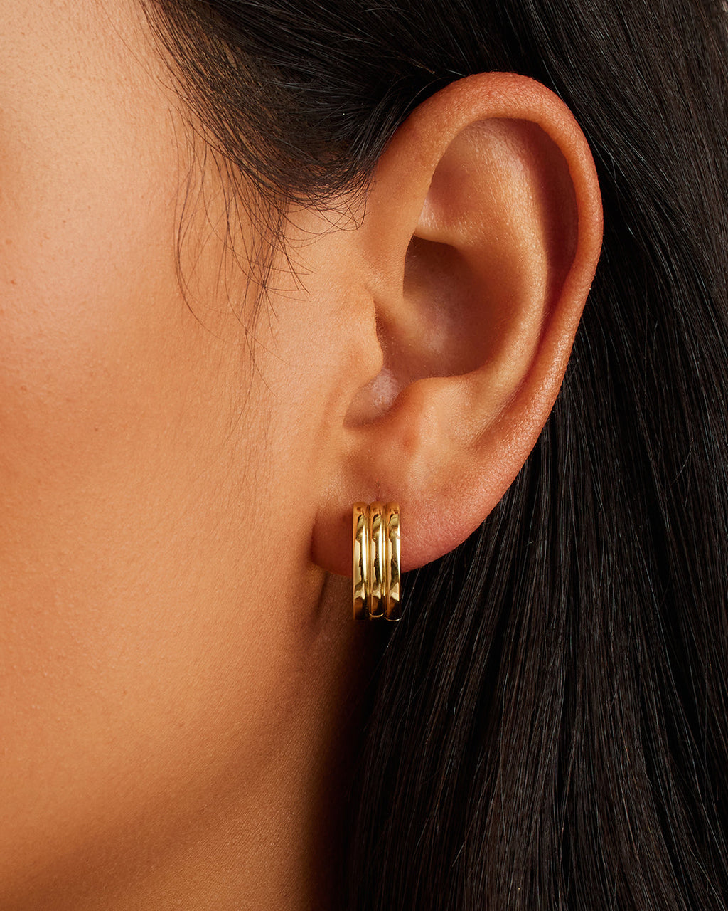 Reed Hoops || option::18K Gold Plated