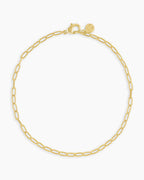 Parker Mini Anklet chain link anklet || option::18K Gold Plated
