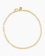 Parker Mini Anklet chain link anklet || option::18K Gold Plated
