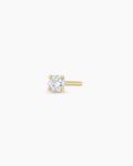 Diamond Solitaire 3 mm Studs || option::14K Solid Gold, 3mm