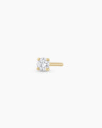 Diamond Solitaire 3 mm Studs || option::14K Solid Gold, 3mm
