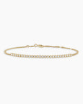 Classic Diamond Row Bracelet || option::14K Solid Gold