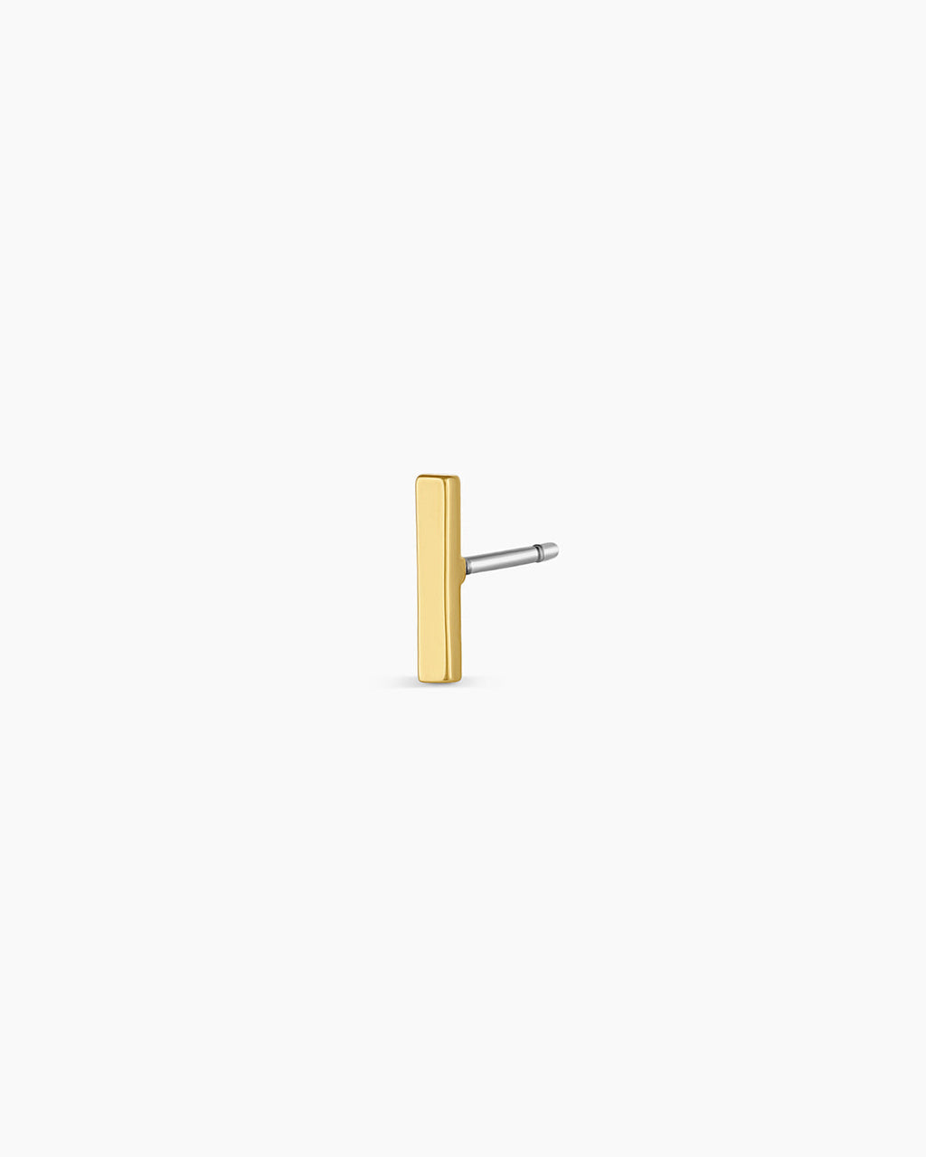 Bar Charm Stud || option::18K Gold Plated