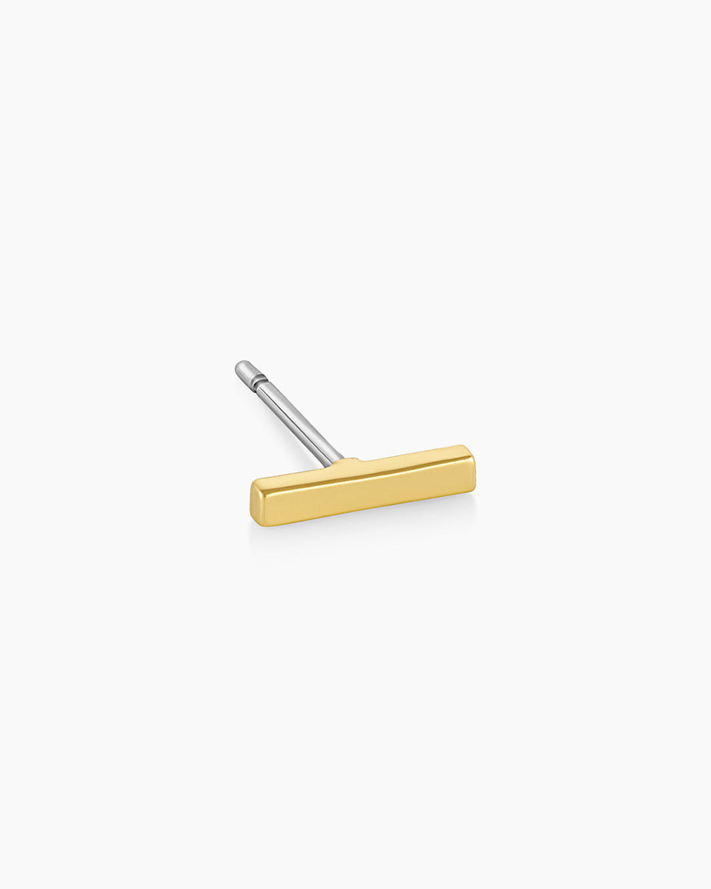 Bar Charm Stud || option::18K Gold Plated