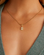 Vintage Alphabet Parker Charm #E || option::18K Gold Plated, E