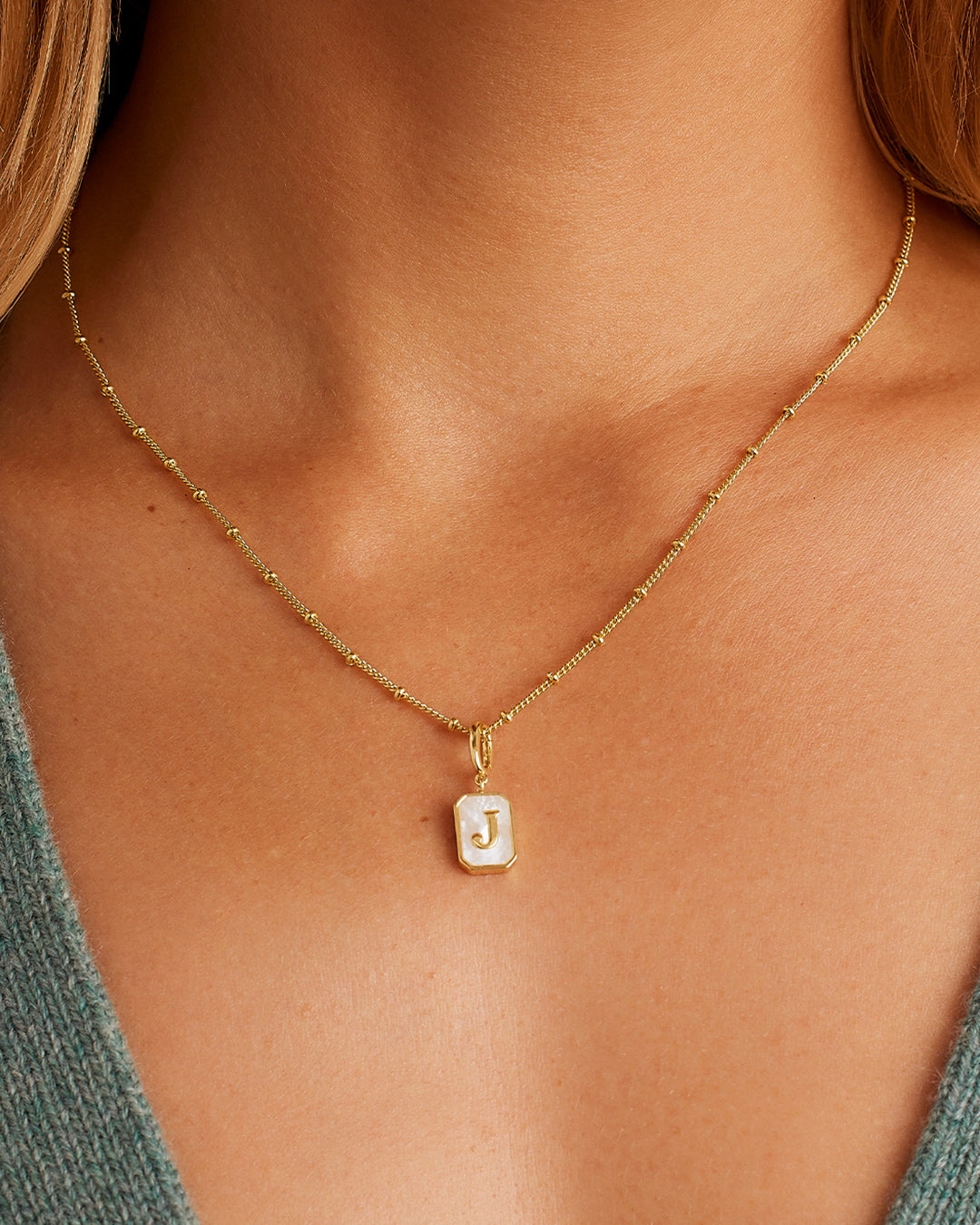 Vintage Alphabet Parker Charm #J || option::18K Gold Plated, J