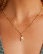 Vintage Alphabet Parker Charm #K || option::18K Gold Plated, K