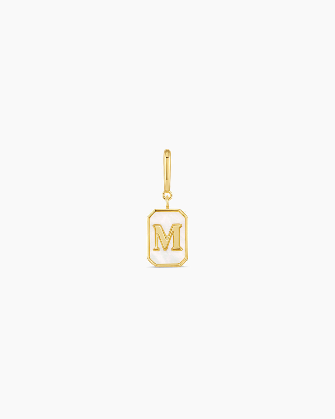 Vintage Alphabet Parker Charm #M || option::18K Gold Plated, M