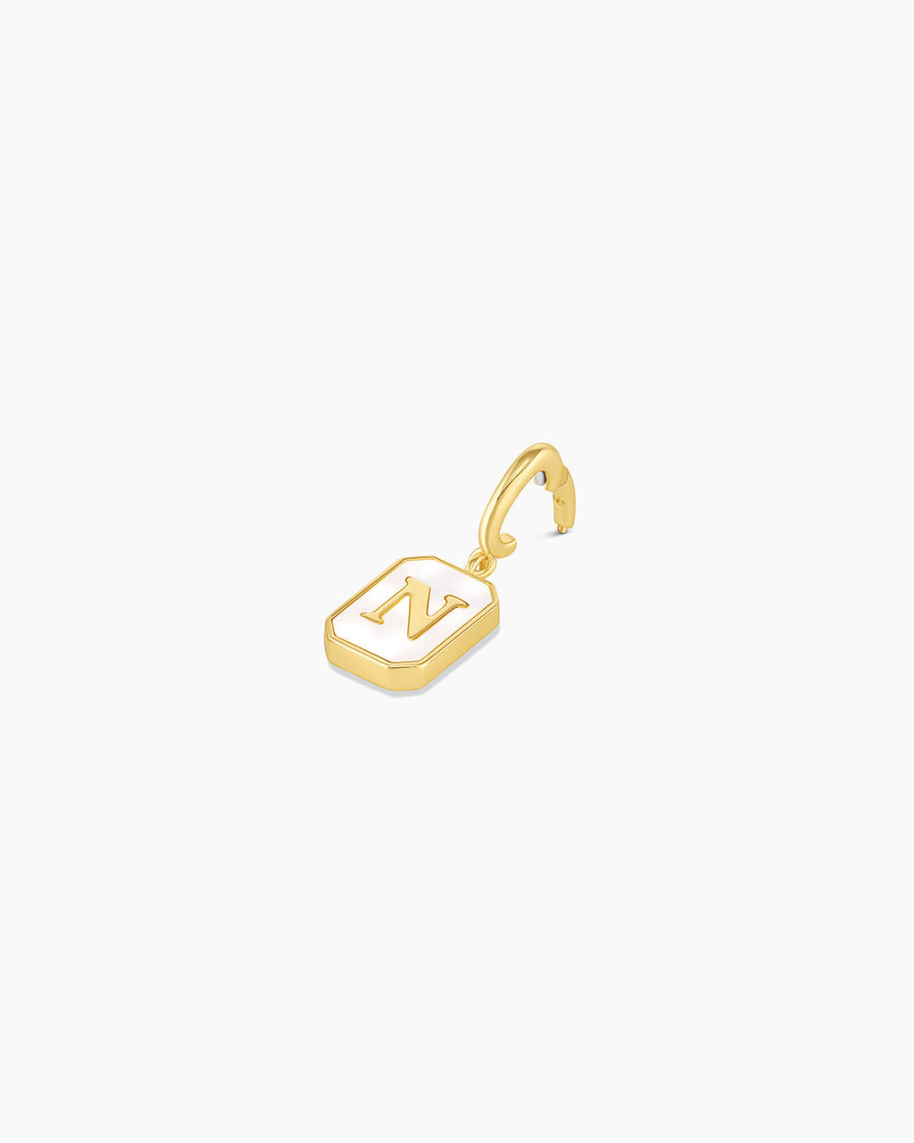 Vintage Alphabet Parker Charm #N || option::18K Gold Plated, N
