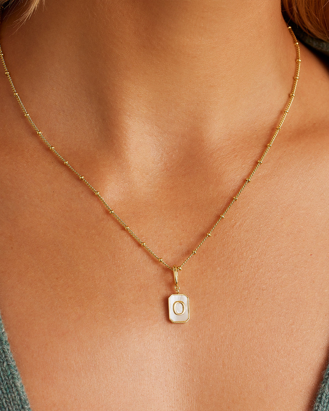 Vintage Alphabet Parker Charm #O || option::18K Gold Plated, O